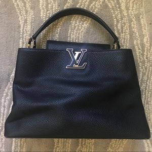 Black Leather Handbag - Louis Vuitton